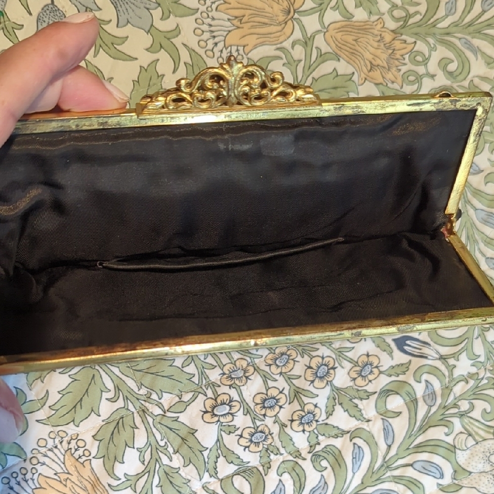 Petite Point Floral Embroidered Clutch - Picture 5 of 5
